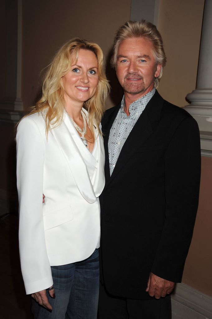 Noel Edmonds and wife Liz inside a building