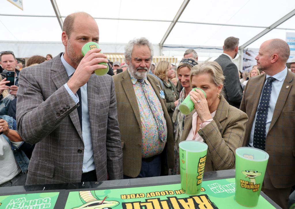 William and Sophie drinking cider