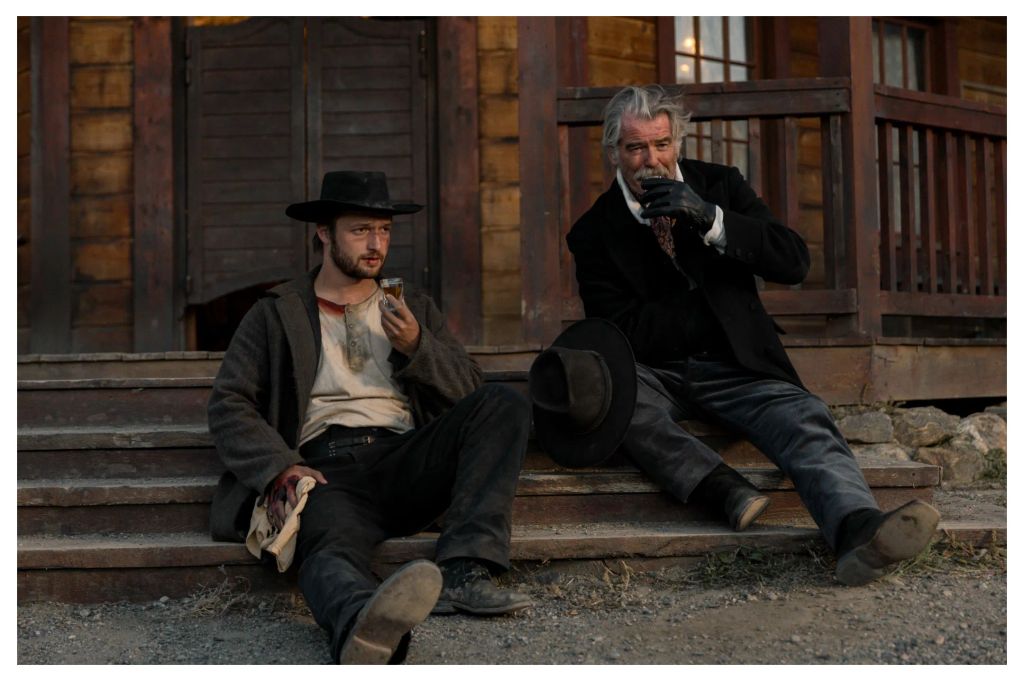 Pierce Brosnan in a still from The Unholy Trinity