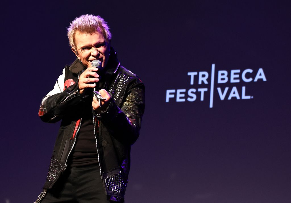Billy Idol performs onstage at the "Billy Idol Should Be Dead" premiere during the 2025 Tribeca Festival at BMCC Theater on June 10, 2025 in New York City