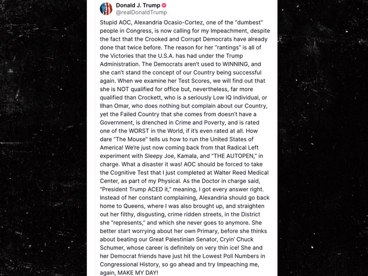 trumps's truth social post