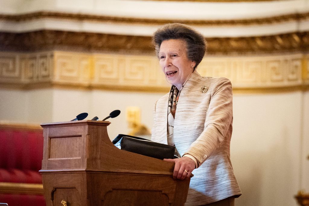 Princess Anne delivering a speech