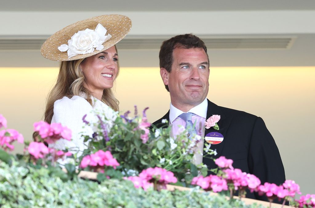 Harriet and Peter were all smiles in their box at Royal Ascot