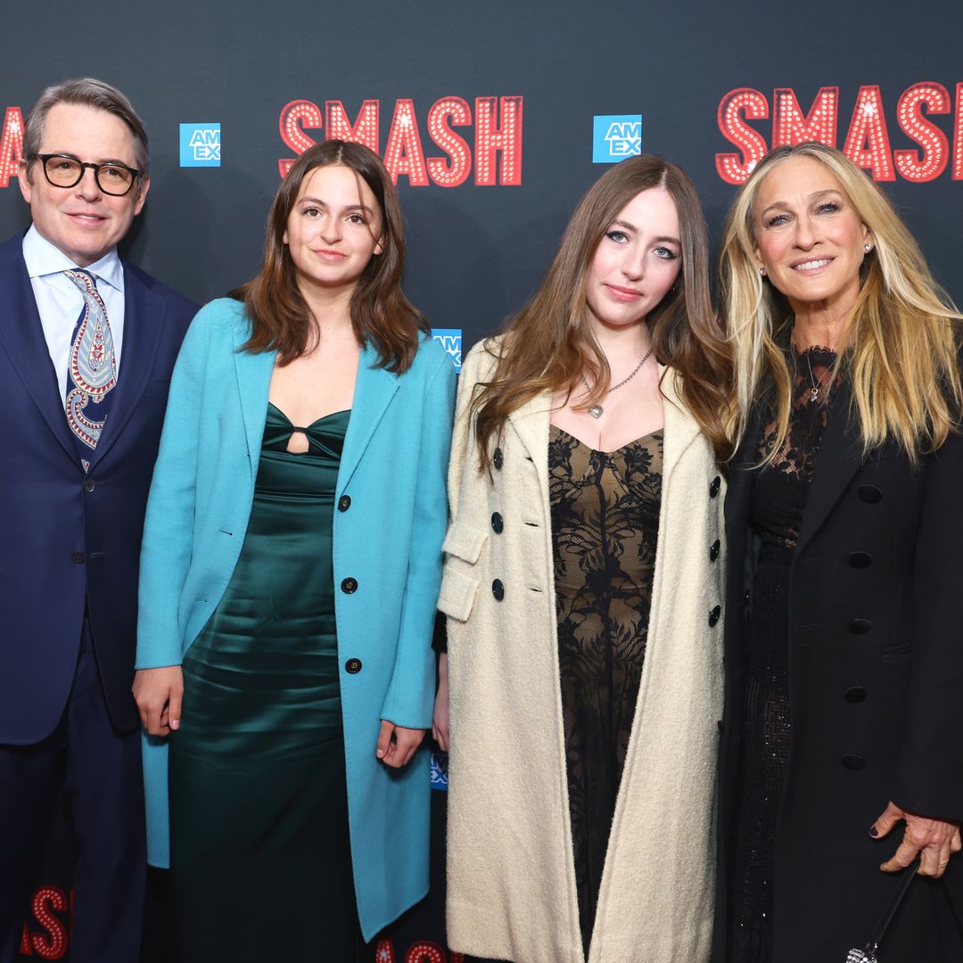 Matthew Broderick, Tabitha Hodge Broderick, Marion Loretta Elwell Broderick, Sarah Jessica Parker at "SMASH" Opening Night on Broadway