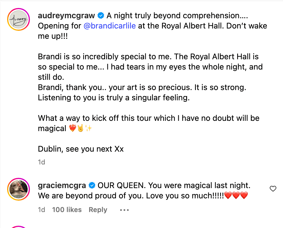 Audrey was incredibly grateful for the opportunity 