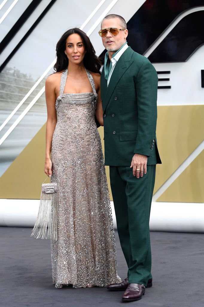 ines de ramon and brad pitt at premiere in london 