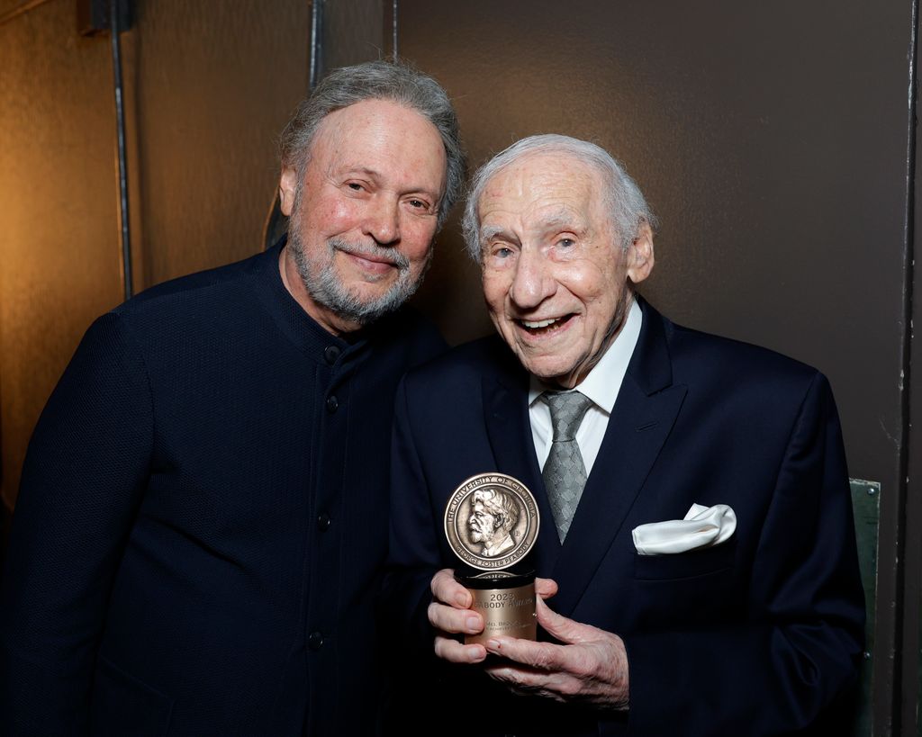 Billy Crystal and Mel Brooks attend the 2024 Peabody Awards at Beverly Wilshire, A Four Seasons Hotel on June 09, 2024 