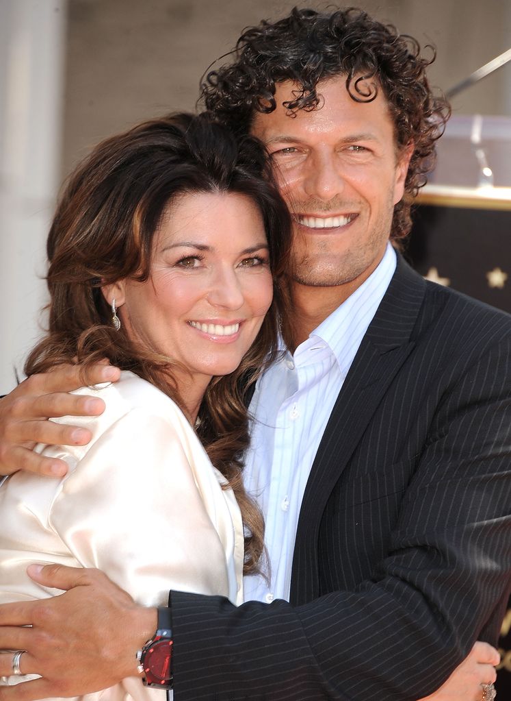 Shania Twain and Frederic Thiebaid embracing
