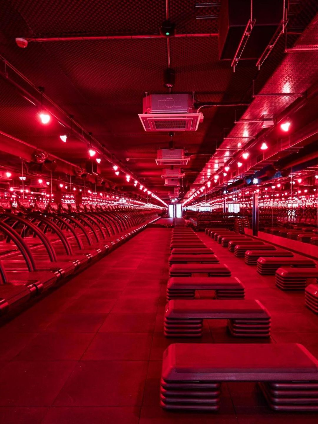 Who doesn't love working out under a red hue