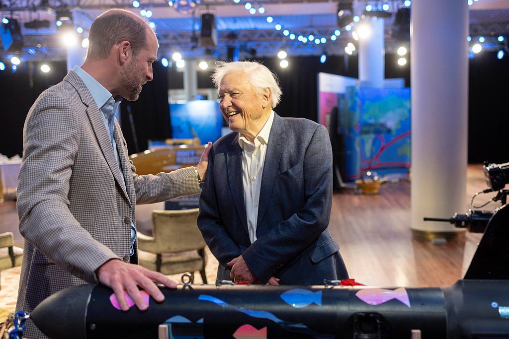 Prince William and Sir David Attenborough record a discussion for the premiere of 'Ocean' at The Royal Festival Hall