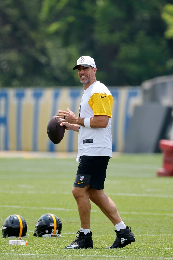 Aaron Rodgers at Pittsburgh Steelers Minicamp