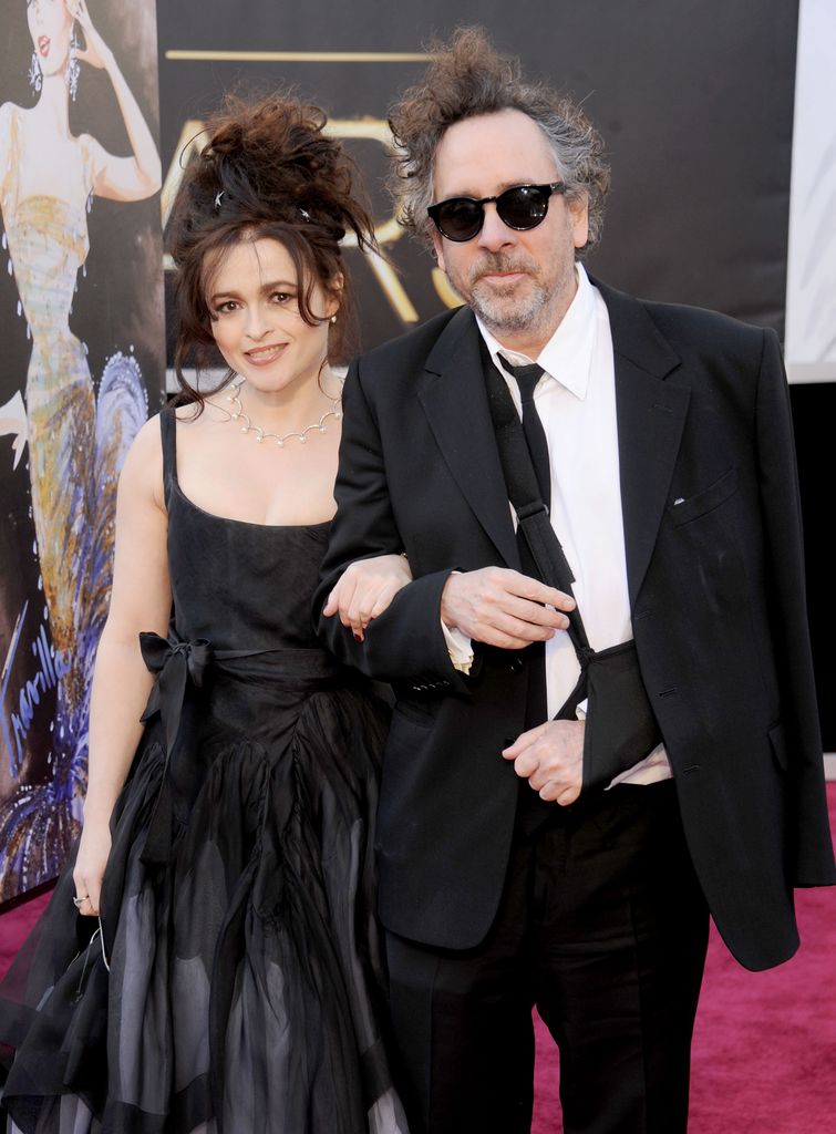 Actress Helena Bonham Carter and director/husband Tim Burton arrive at the Oscars at Hollywood & Highland Center on February 24, 2013