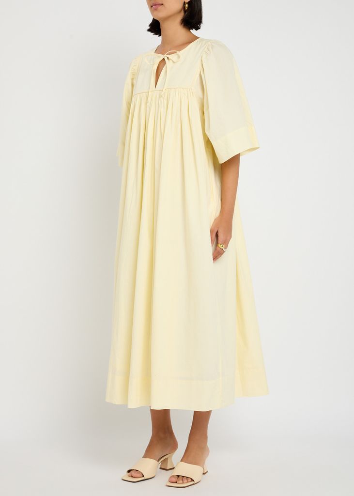 skall studio airy yellow dress