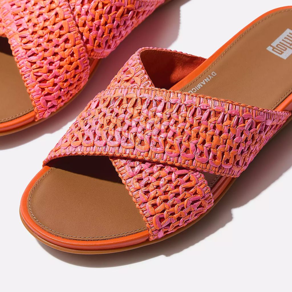 GRACIE Two-Tone Woven Cross Slides