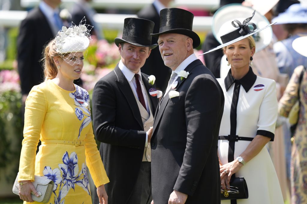 Princess Beatrice, Eduardo Mapelli Mozzi, Zara Tindall and Mike Tindall