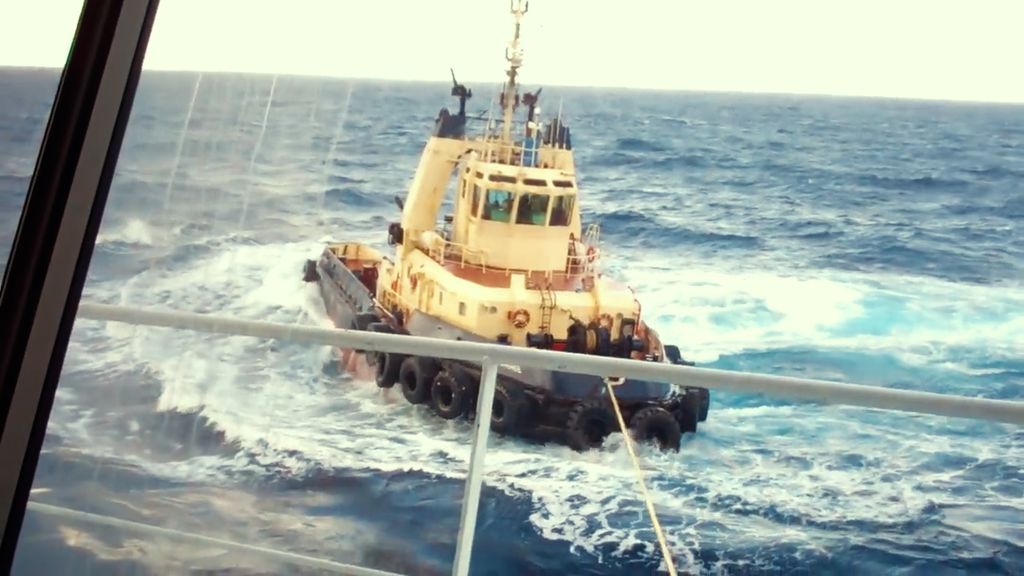 The cruise was eventually towed