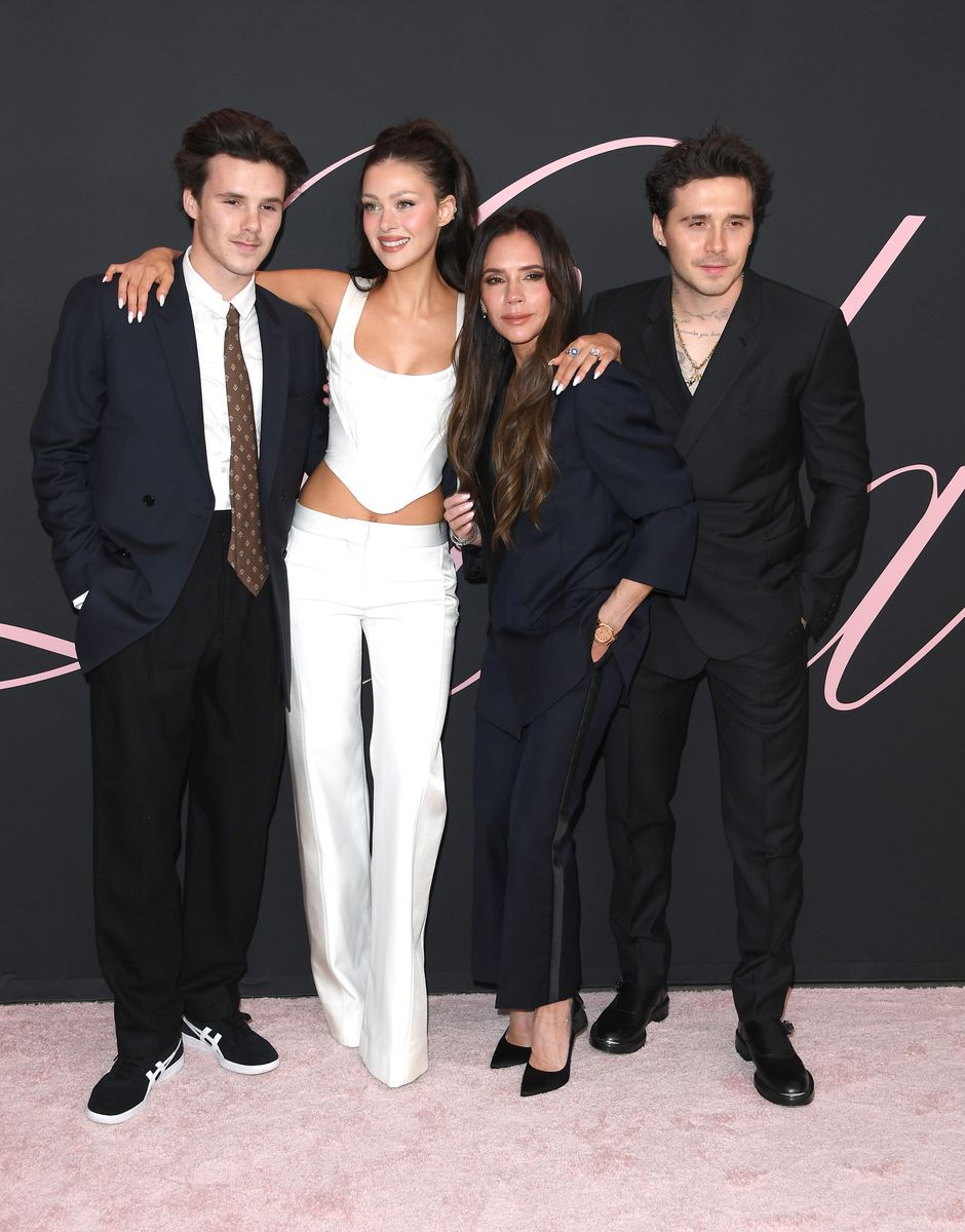 Romeo Beckham, Nicola Peltz Beckham, Victoria Beckham, and Brooklyn Beckham