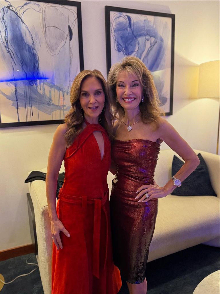 photo of susan lucci and joy bauer both wearing red