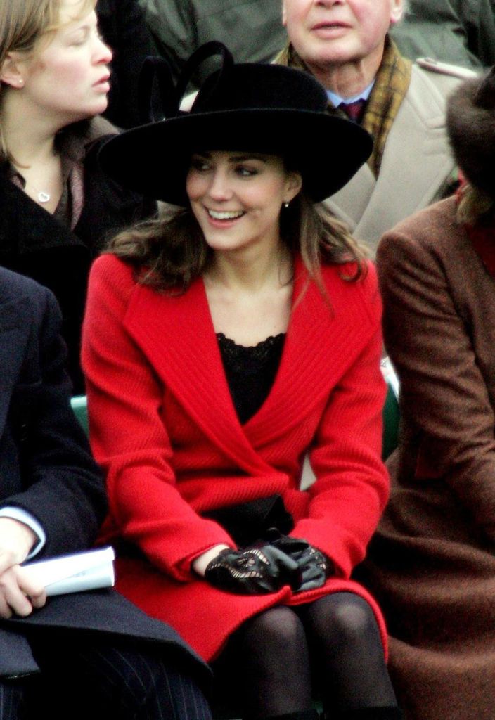Kate Middleton in the stands at Sandhurst, admiring Prince William in uniform, back in 2016