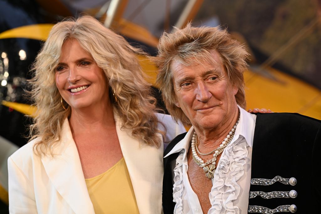 Penny Lancaster and Rod Stewart  attend the Global Premiere Red Carpet in support of "Mission: Impossible - The Final Reckoning" at Leicester Square
