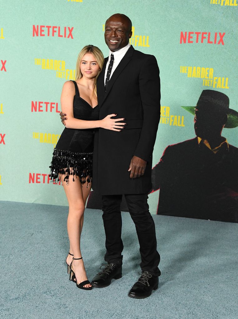  Leni Olumi Klum and Seal arrive at Shrine Auditorium and Expo Hall on October 13, 2021 in Los Angeles, California. 