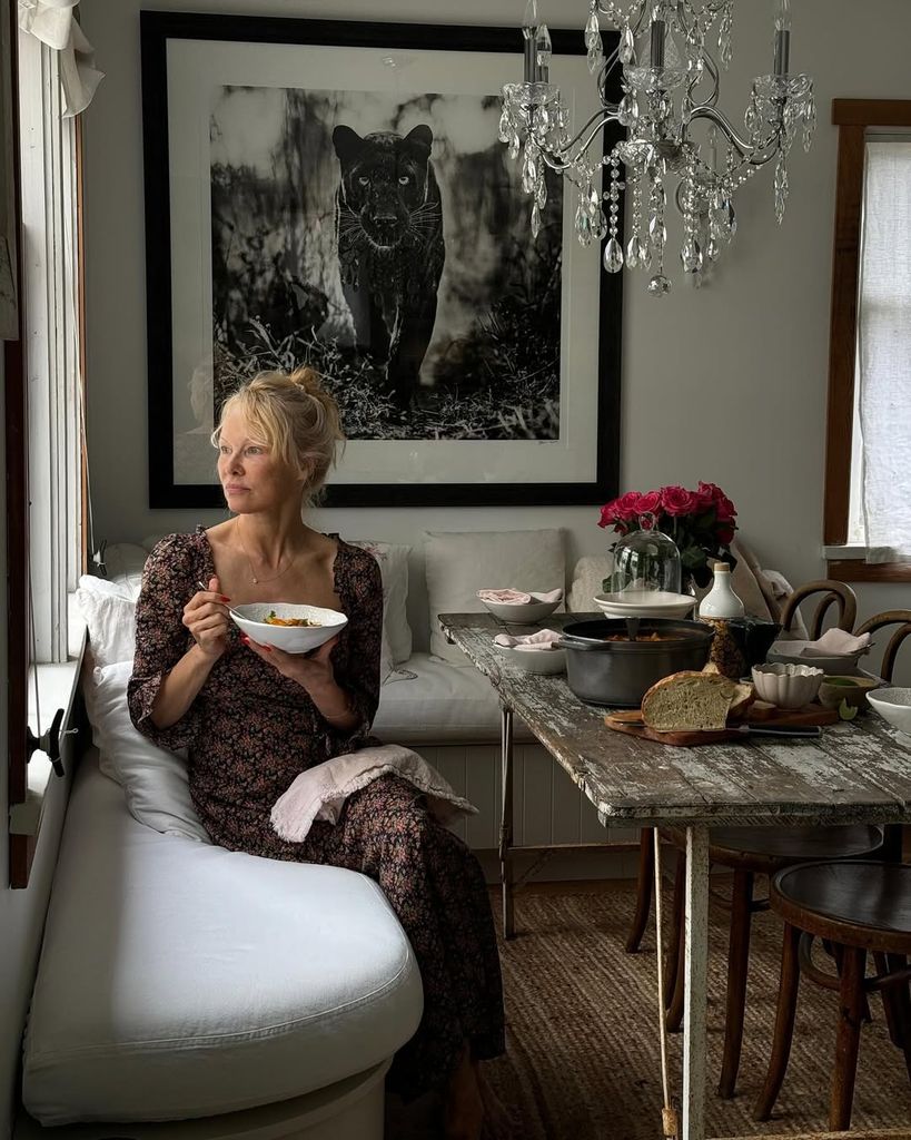 Pamela inside her stunning home