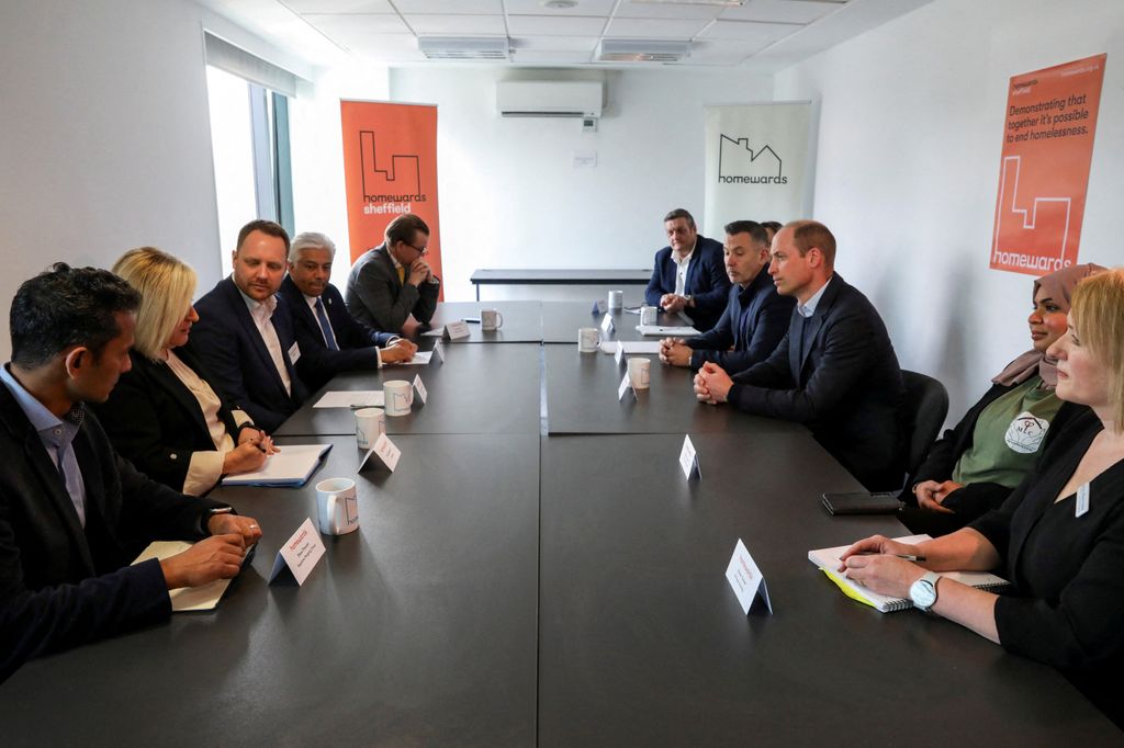 Prince William  attends a Homewards Sheffield Local Coalition
