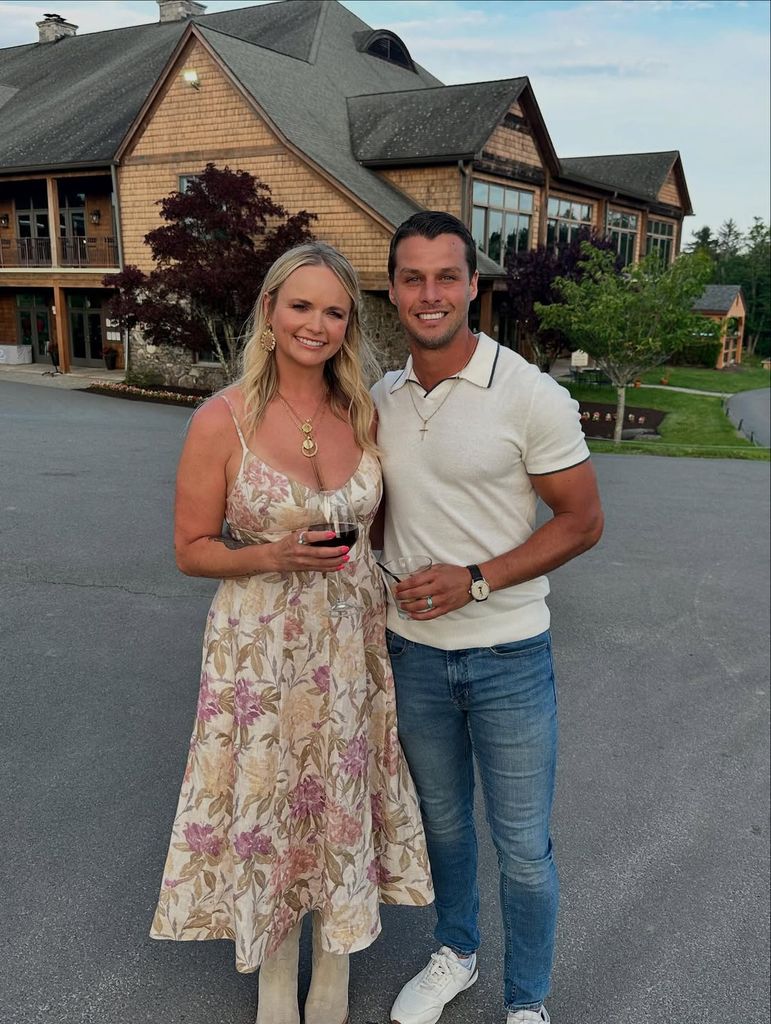 Miranda Lambert with her husband Brandon McLoughlin on their ranch in Tennessee 