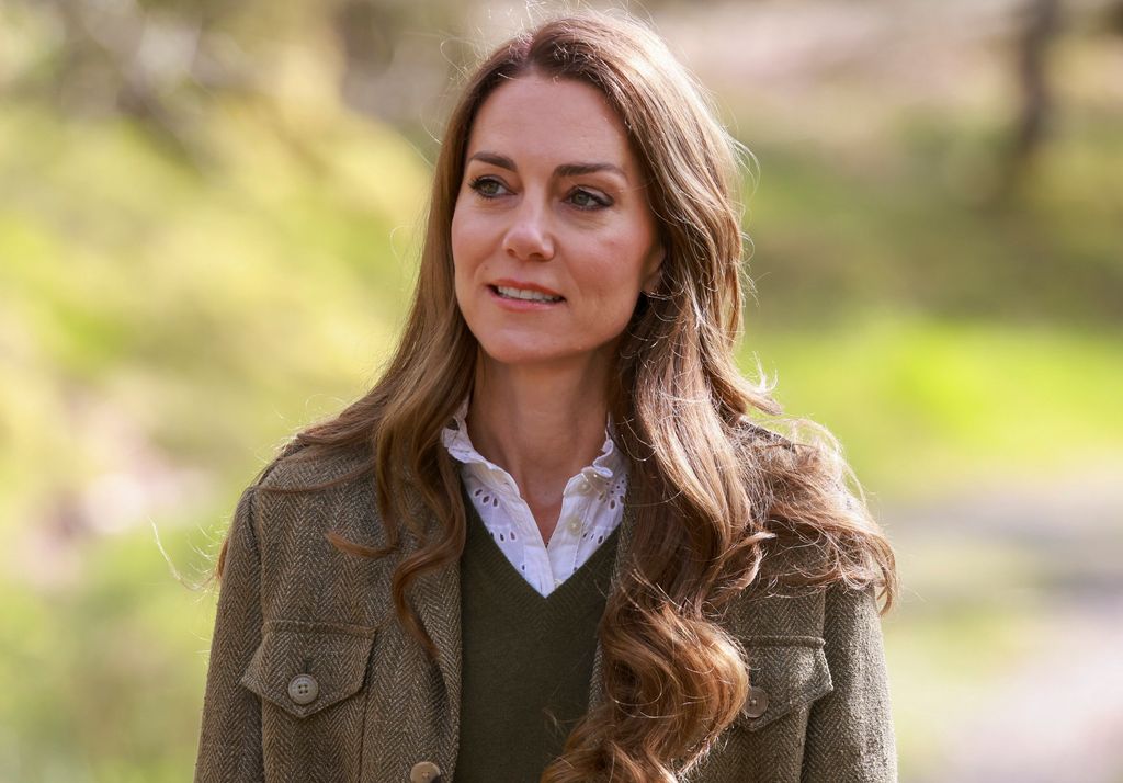 Catherine, Princess of Wales during a visit to Ardura Community Forest in Scotland.