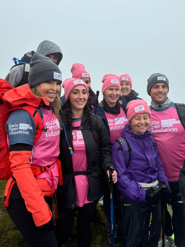Katie Piper climbed Snowdon with other burns survivors