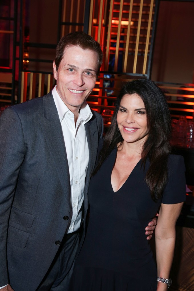Lauren Sanchez & Patrick Whitesell pose together