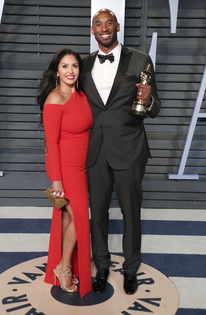 Vanessa and Kobe Bryant at the Vanity Fair Oscar Party in 2018