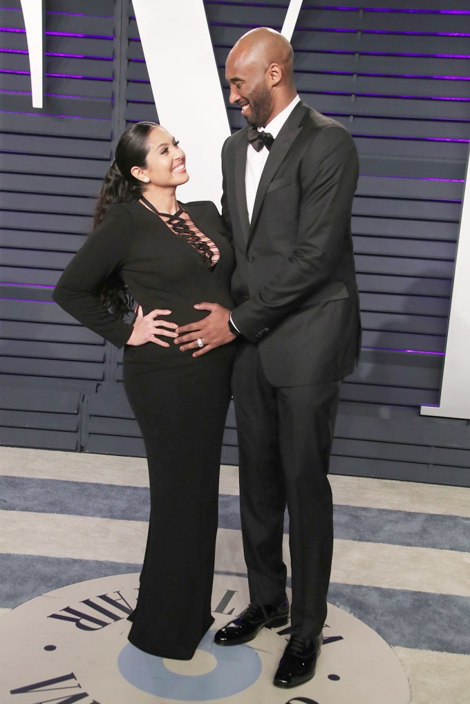 Vanessa and Kobe Bryant at the Vanity Fair Oscar Party in 2019