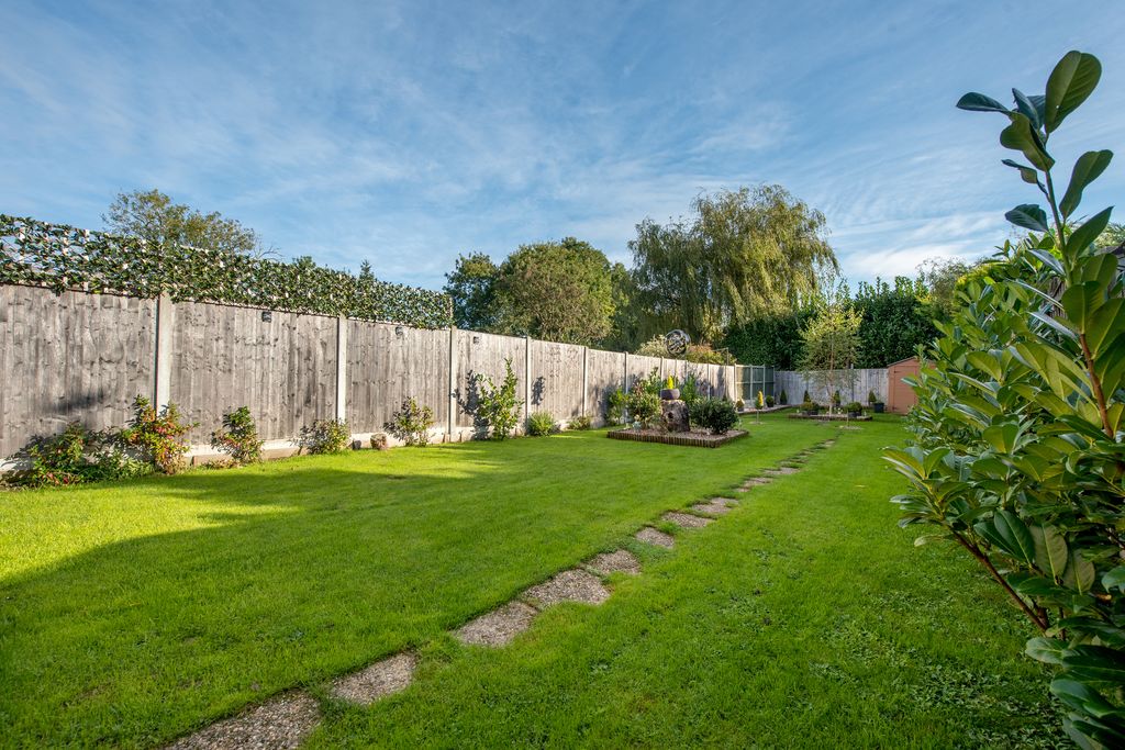 green grass in large garden