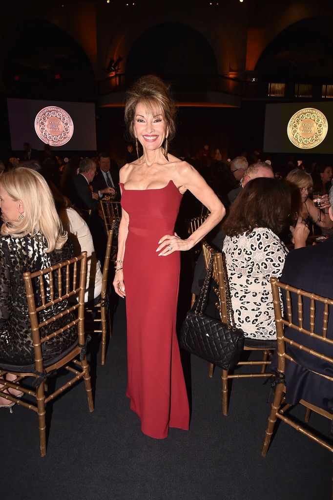 Susan Lucci in a red dress