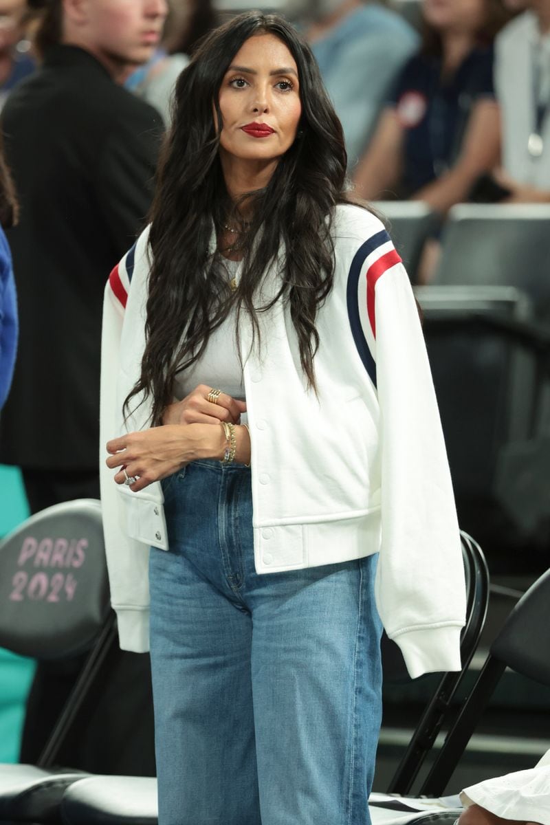 Vanessa Bryant attends the Basketball Women's Gold Medal match between Team France and Team USA on day sixteen of the Olympic Games Paris 2024 at Bercy Arena on August 11, 2024 in Paris, France. (Photo by Jean Catuffe/Getty Images)