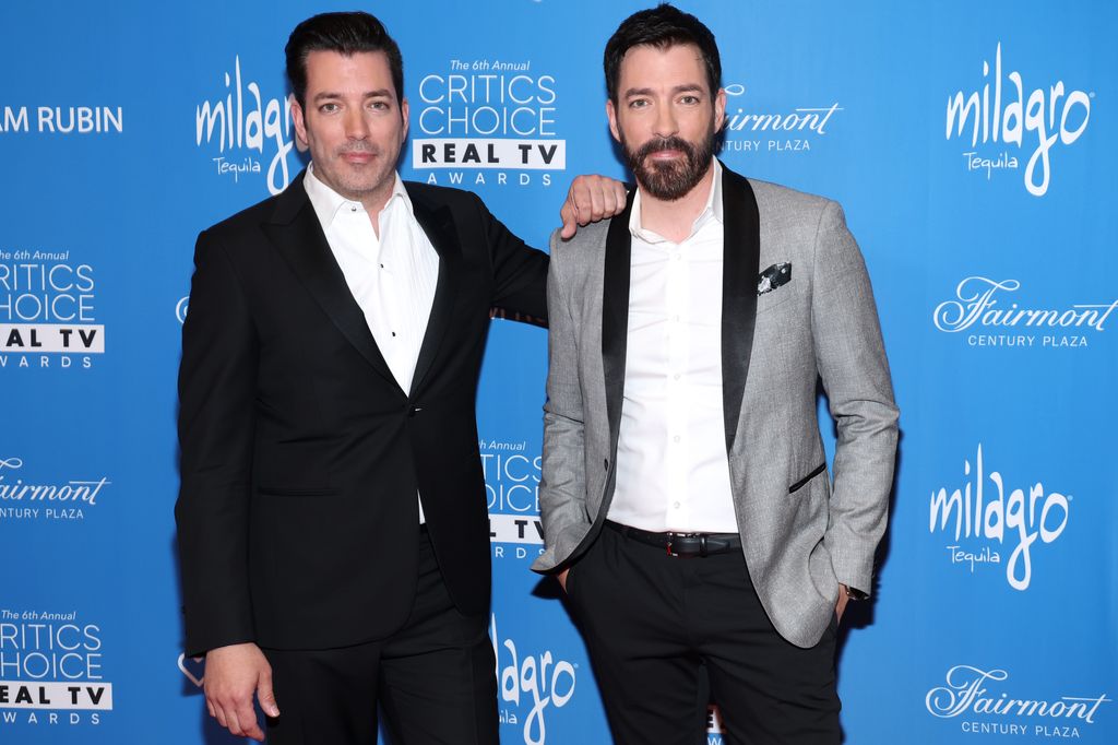 Jonathan Scott and Drew Scott attend the Sixth Annual Critics Choice Real TV Awards at Fairmont Century Plaza on June 15, 2024 in Los Angeles, California