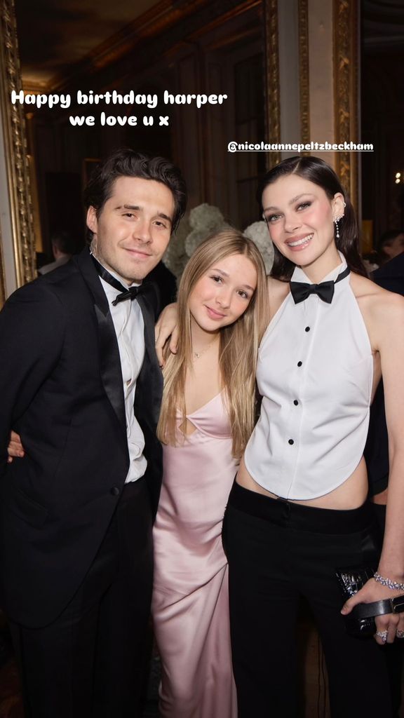 Brooklyn penned a short tribute to his sister, Harper Beckham, for her birthday