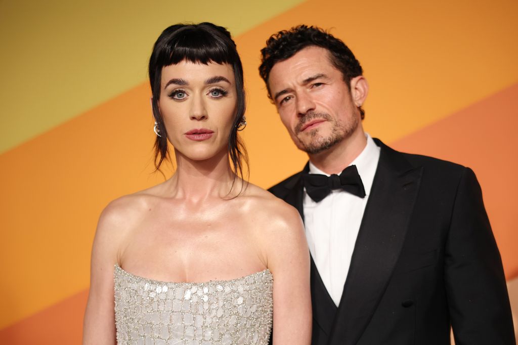 photo of katy perry and orlando bloom at oscars party