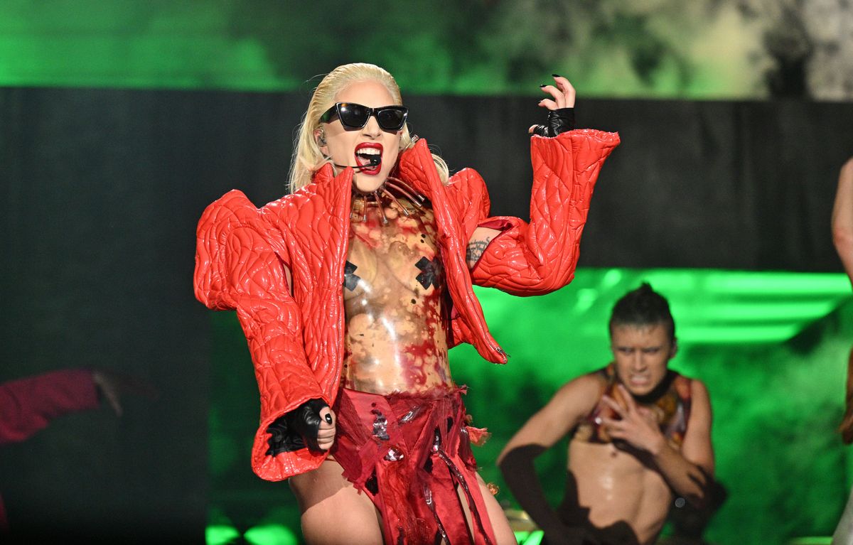 Lady Gaga performs on stage during The Chromatica Ball Summer Stadium Tour 