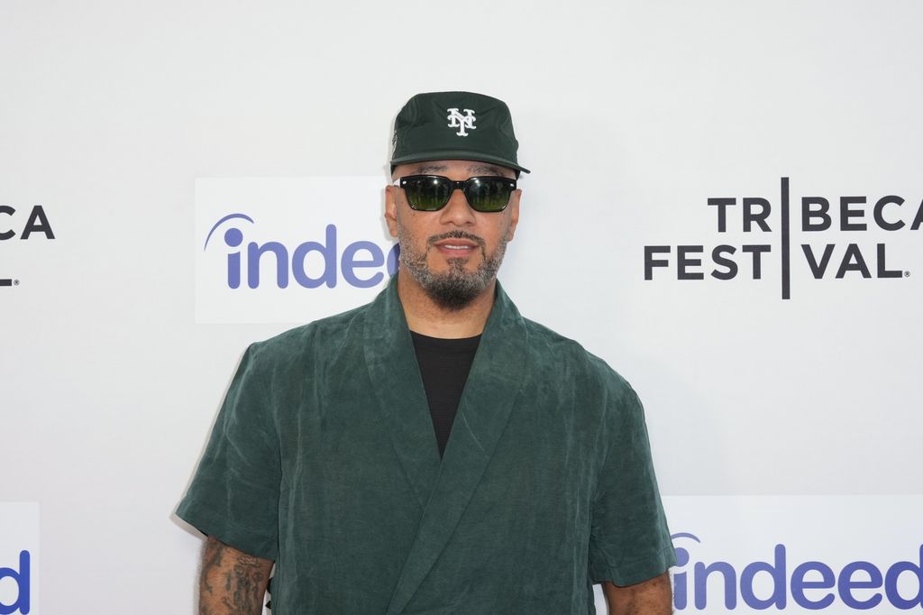 Swizz Beatz attends the "Godfather Of Harlem" season 4 finale premiere during the 2025 Tribeca Festival at SVA Theatre on June 11, 2025 in New York City. (Photo by John Nacion/WireImage)