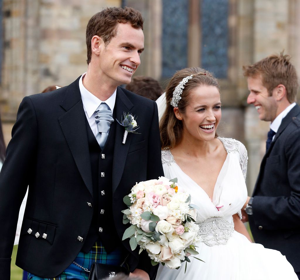 Kim and andy on their wedding day