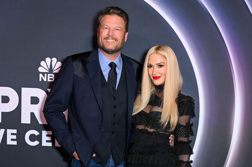 Blake Shelton, Gwen Stefani at NBC's "Opry 100: A Live Celebration" held at The Grand Ole Opry House on March 19, 2025 in Nashville, Tennessee