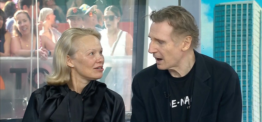 Liam Neeson and Pamela Anderson