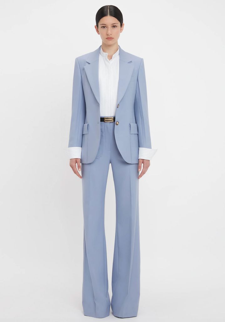 Victoria Beckham blue suit