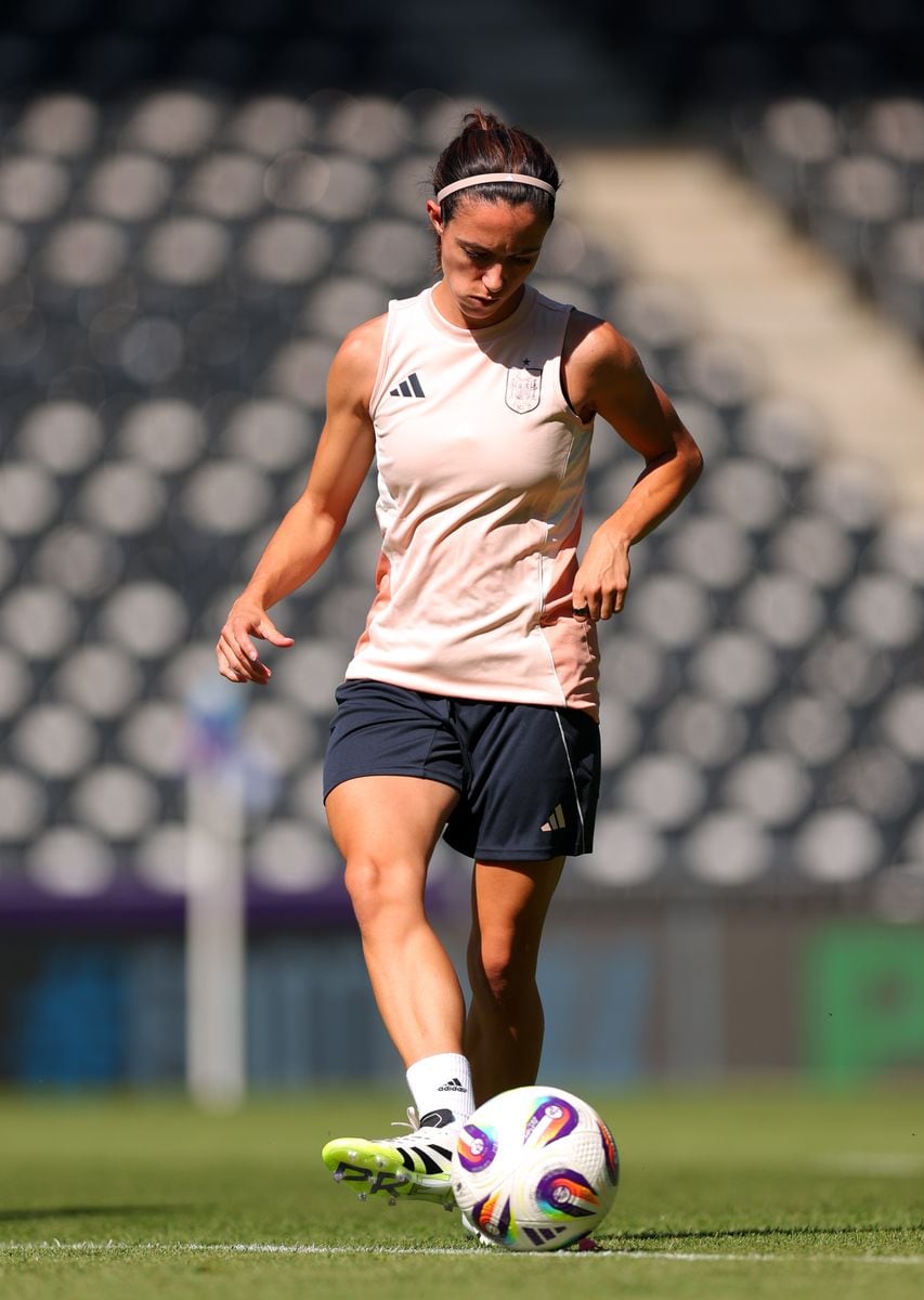 Aitana Bonmati of Spain warms up during the Spain Training Session.