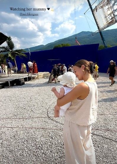 Michelle Keegan's cousin shared a lovely snapshot of Palma watching her mother at work