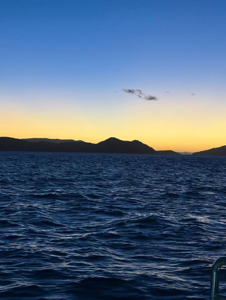 sunset photo at sea