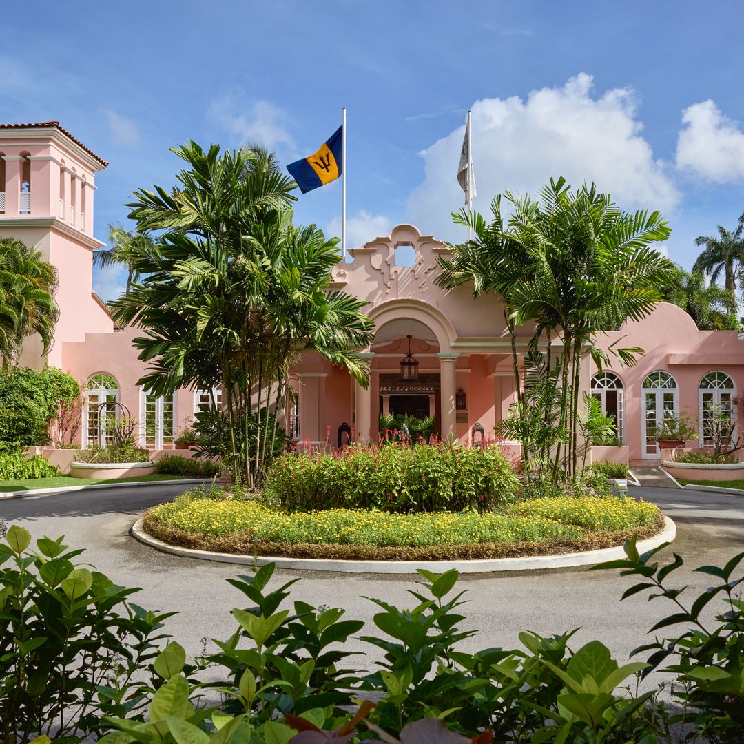 Exterior of fairmont hotel in Barbados