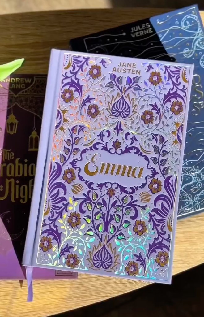hardback purple cover of emma by jane austen